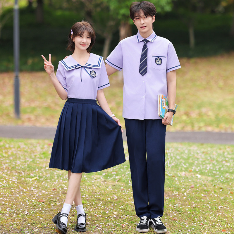 班服学院风高中生毕业照夏季2025新款初中学生JK制服合唱演出服装