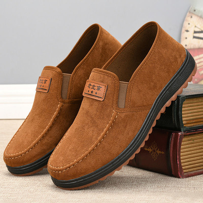 夏季老北京布鞋男款牛筋大底防滑耐磨软底透气工作鞋中老年爸爸鞋