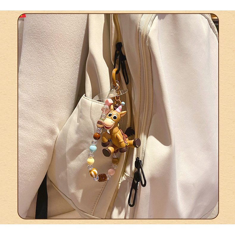 正版 玩具总动员红心马挂件小奶油公仔钥匙扣可发光书包手机挂饰