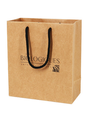 纸袋定制手提袋购物袋Custom Brand Logo Coffee Food Takeout Kr