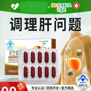 华喜达中和鸿业牌灵芝姜黄胶囊蓝帽认证增强免疫养肝护肝保健食品