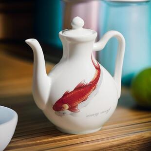 骨瓷酱醋壶调料瓶酱醋瓶罐调味壶中式老式家用商用陶瓷调味瓶高档