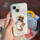 可爱泼墨贴贴小狗狗适用苹果16手机壳iPhone15promax新款 7保护壳 11透明防摔12全包8 14pro小众xs x网红13爆款