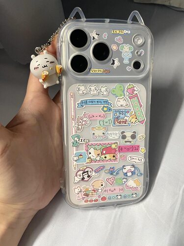 可爱小熊猫呆萌宅猫耳朵适用苹果iPhone17promax手机壳16pro/14软壳13透明12软保护套11防摔15pro创意