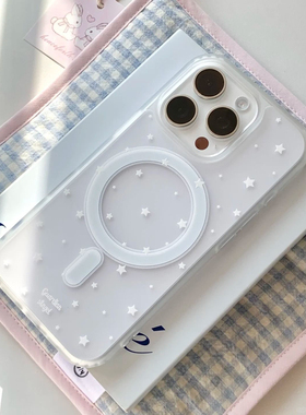 白色满天星磨砂纯色磁吸全包软壳适用于苹果16/15promax手机壳不沾指纹iPhone11大孔XR软边78p高级简约12/13