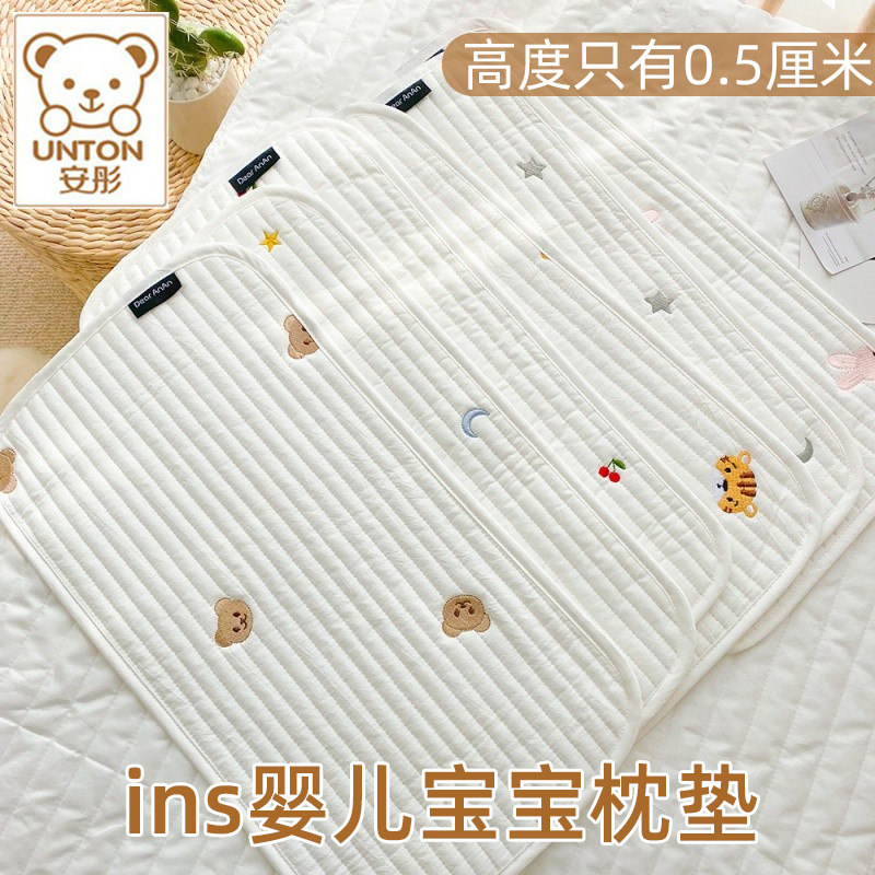 新生儿枕头纯棉防吐奶宝宝四季