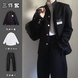 DK制服中山装一套日系热血高校铃兰校服JK男女班服外套西装学院风