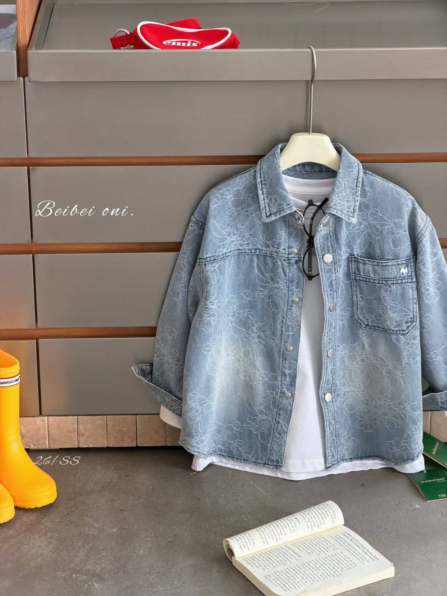 儿童牛仔衬衫2026春款中大童韩版洋气百搭个性印花长袖衬衣外套潮,童装/婴儿装/亲子装,儿童牛仔衬衫,淘宝优惠券,粉丝福利购,淘宝优惠卷