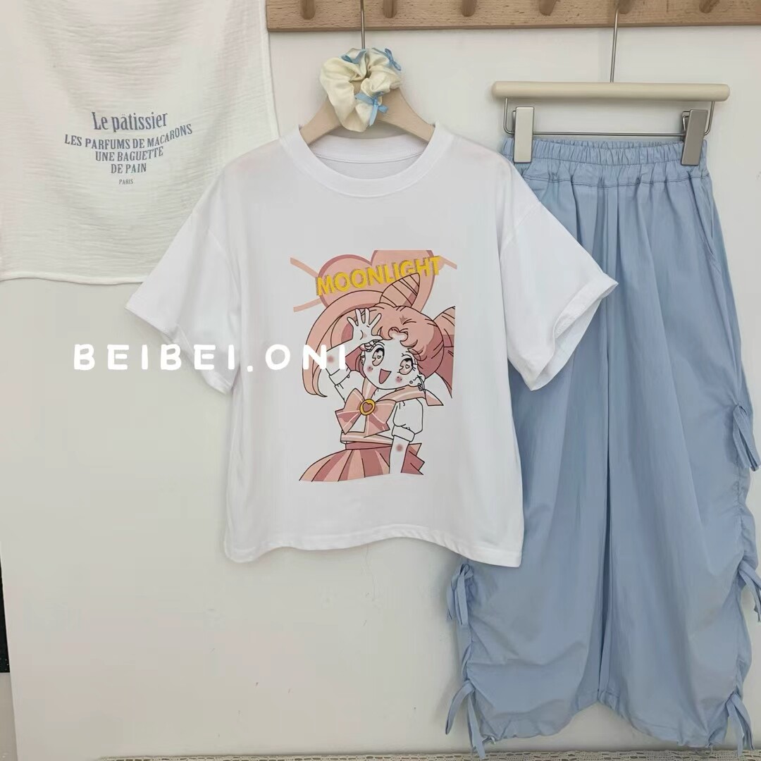 女童美少女半袖2025夏款中小童韩版宽松百搭短袖女宝甜美可爱T恤