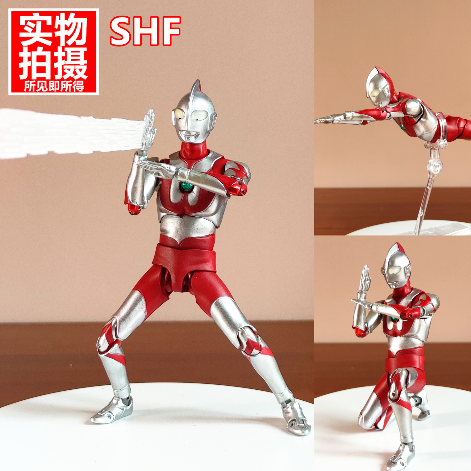 SHF初代真骨雕奥特六兄弟雷欧赛文杰克艾斯泰罗可动手办昭和系列