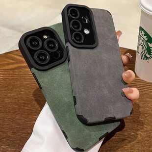 A13 S20FE手机壳翻毛皮A55 A52 A51个性 A53 S23 A54 A22 适用于小羊皮适用于三星S25ultra A34欧美A15 S24
