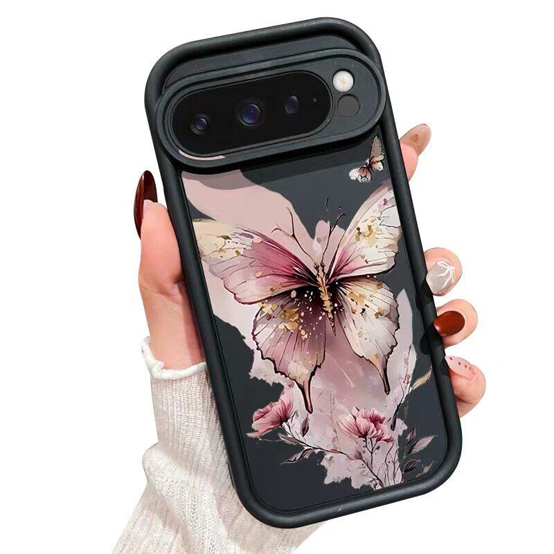 中式蝴蝶适用于谷歌Pixel10proXL/10pro手机壳9proXL唯美Google Pixel8pro保护套7pro软壳7A/8A/10简约10pro