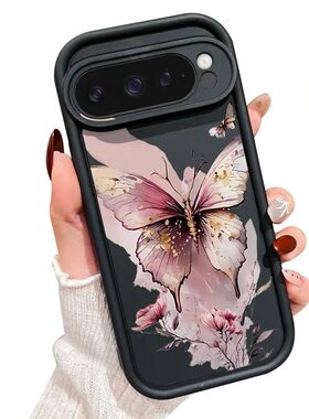 中式蝴蝶适用于谷歌Pixel10proXL/10pro手机壳9proXL唯美Google Pixel8pro保护套7pro软壳7A/8A/10简约10pro