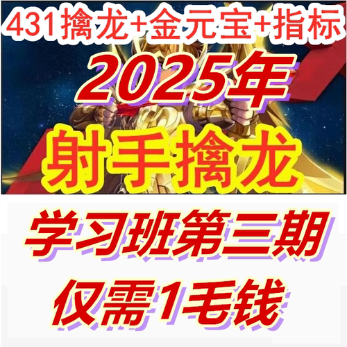 射手擒龙2025年第三期学习班技术课黑马王子量学特训班技术融合