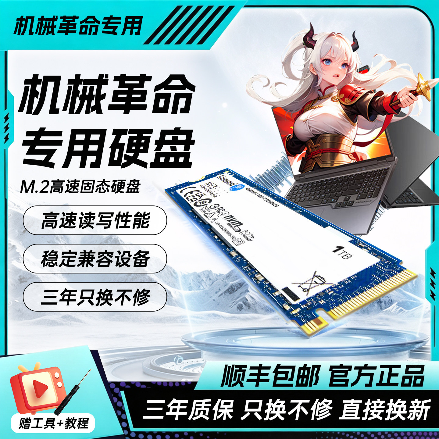 机械革命专用笔记本m2固态硬盘1t图片