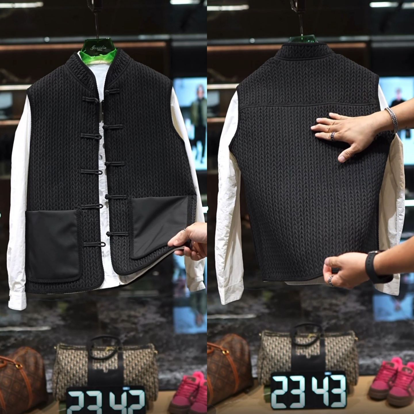 黑武士棉马甲外套潮流新中式