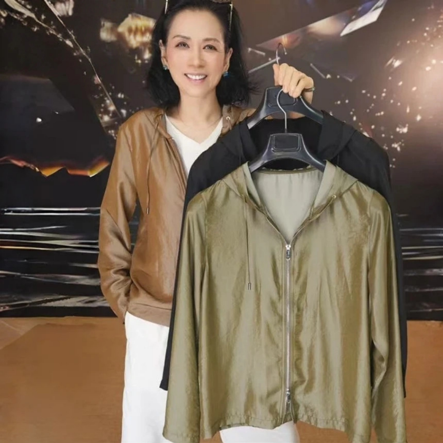 春夏季百搭简约休闲时尚男款长袖外套轻奢高级感商务纯色连帽夹克