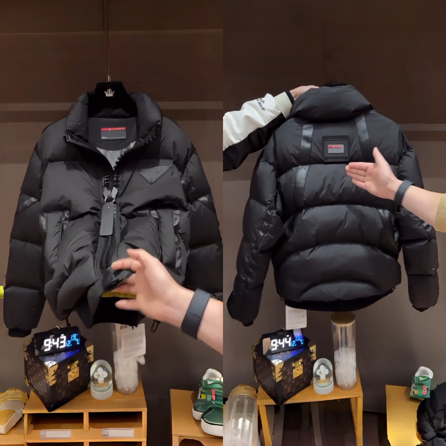 冬季新款轻奢立领大拉链酷帅棉服外套男士工装风时尚高级感夹克潮