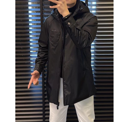 男士高奢品质冬季新款连帽棉服时尚潮流加厚保暖夹克棉衣外套百搭