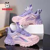 皮面中大童女孩透气鞋 巴布豆童鞋 子2024秋季 新款 女童运动鞋 儿童鞋