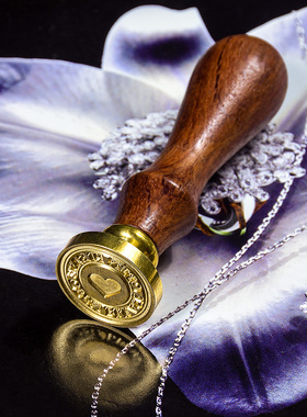 火漆印章 欧式复古个性企业结婚定制LOGO图案印章 火漆勺蜡烛套装