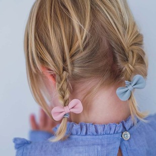 英国儿童皮闪亮蝴蝶结发圈幼儿星星皮筋女孩糖果色毛球冰淇淋发绳