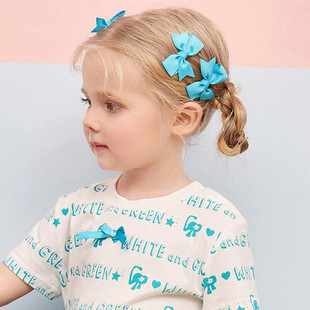 全包布小发卡儿童蝴蝶结发夹可爱刘海夹子宝宝头饰不伤发女童发饰