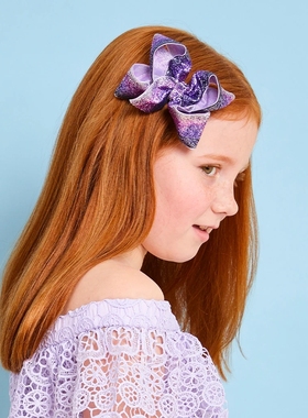 现货bow's by stae渐变闪亮宝宝儿童环保发夹发饰节日蝴蝶结头饰