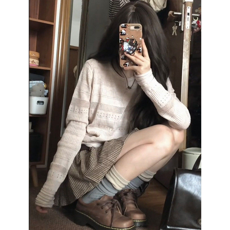 巨好看的早春一整套镂空