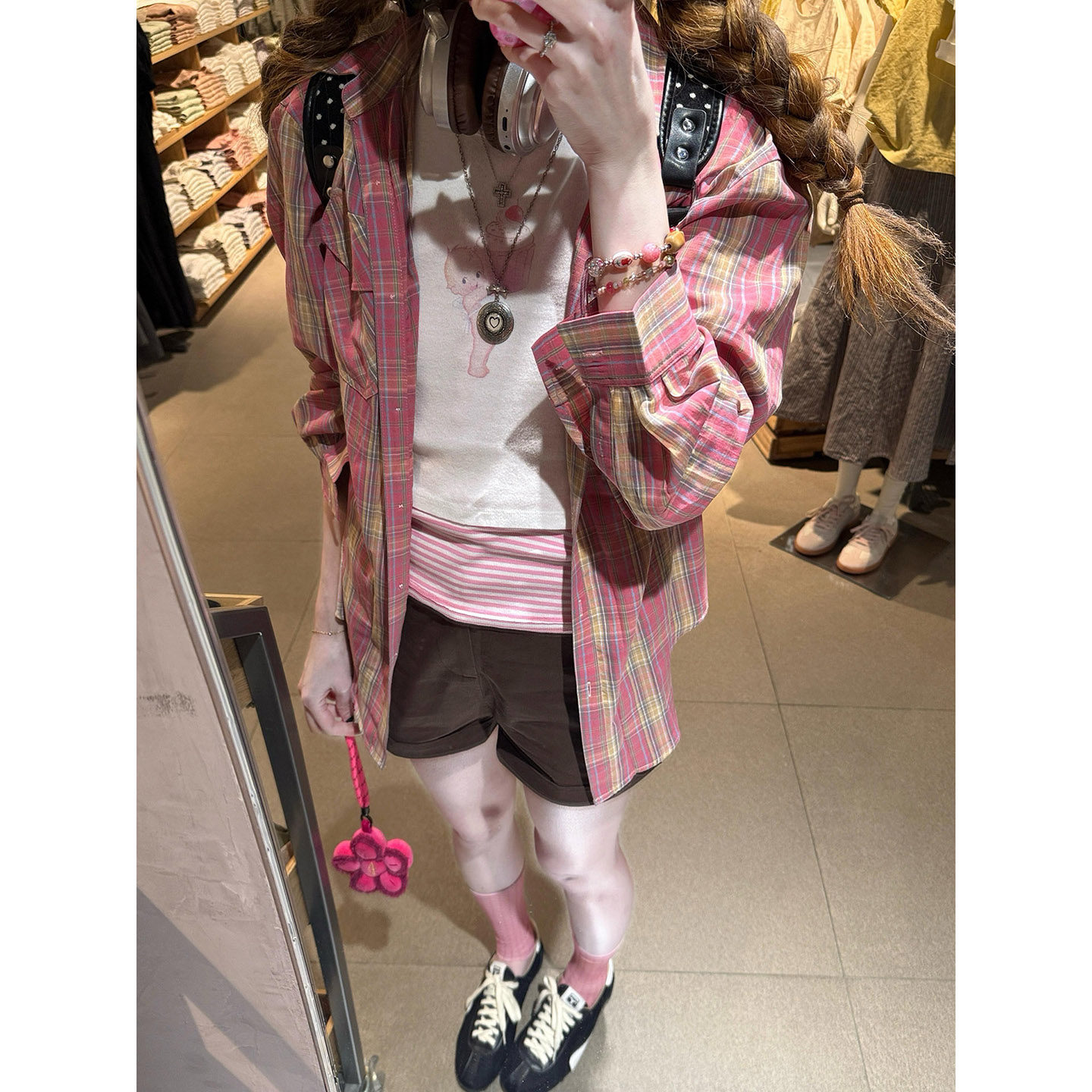 韩系复古撞色纽扣防晒服