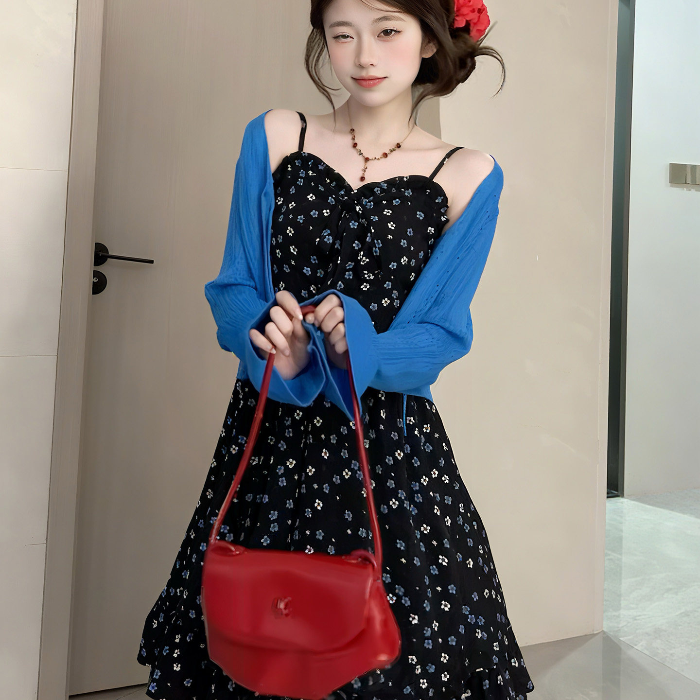 巨好看的初夏碎花吊带洋