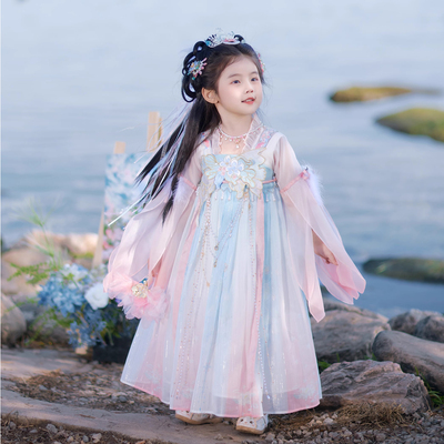 汉服女童2025新款夏儿童古风超仙