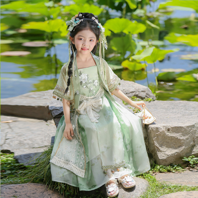 女童汉服连衣裙异域风情三件套