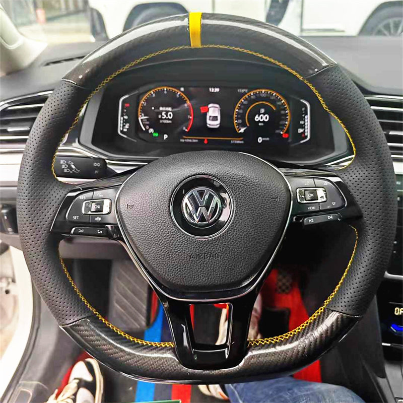 大众高尔夫7迈腾B8速腾宝来帕萨特探歌探岳途岳专用手缝方向盘套