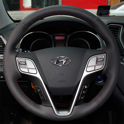 北京现代胜达专用手缝方向盘套