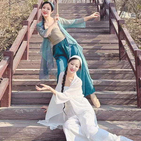古典舞蹈服飘逸女纱衣仙中国风演出服古风青蛇白蛇前世今生舞蹈服
