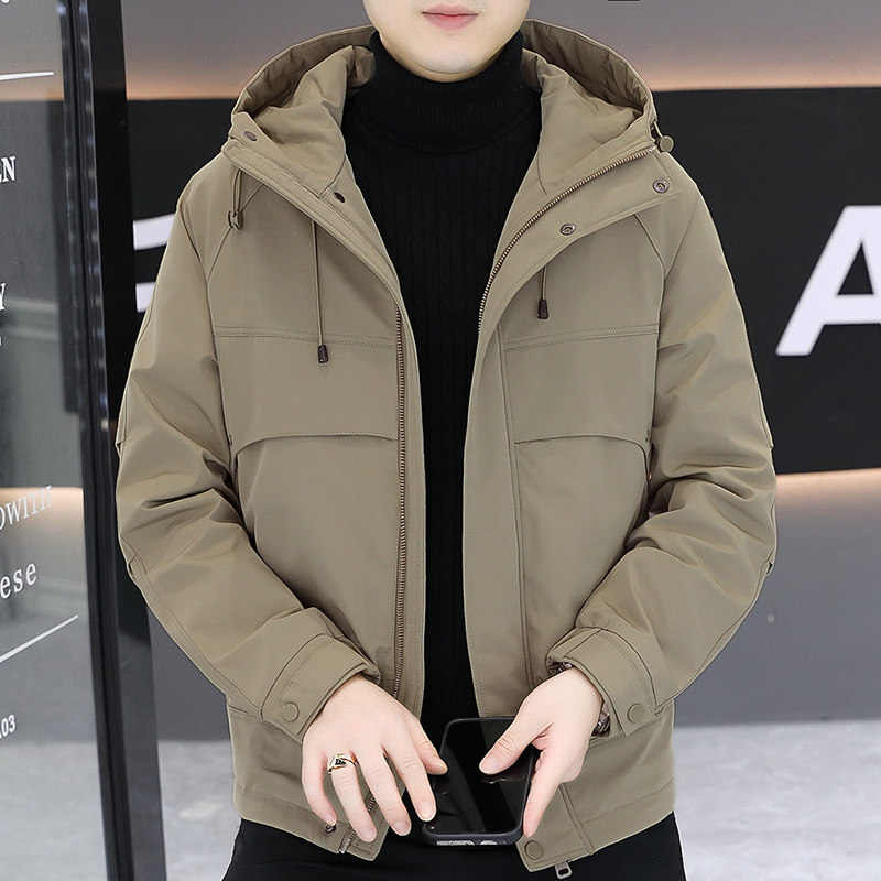 夹克棉服男秋冬季2025新款纯色棉衣袄子男生加厚保暖二棉外套加棉