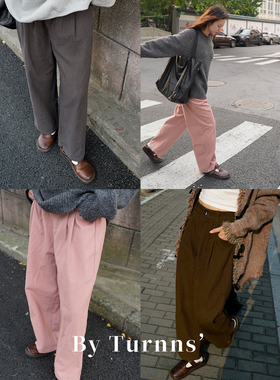 By turnns｜梅子金酒｜三色复古休闲百搭通勤松紧腰廓形气球裤