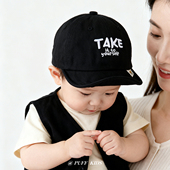 婴儿帽子春秋薄款 遮阳防晒鸭舌帽男女宝宝软沿字母百搭透气棒球帽