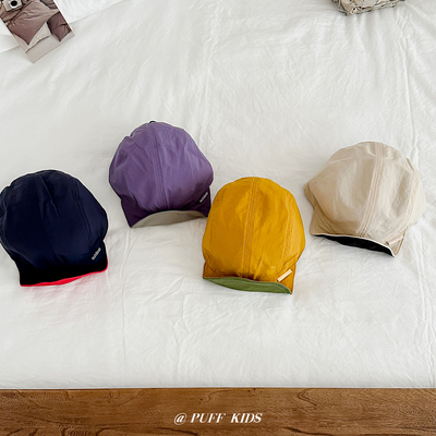 儿童帽子春秋韩版ins两面可带软檐鸭舌帽男女宝宝遮阳棒球帽亲子