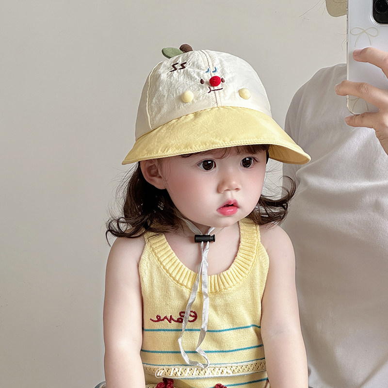 宝宝帽子春夏季薄款速干大檐鸭舌帽男女童出游防晒帽遮阳帽可爱夏