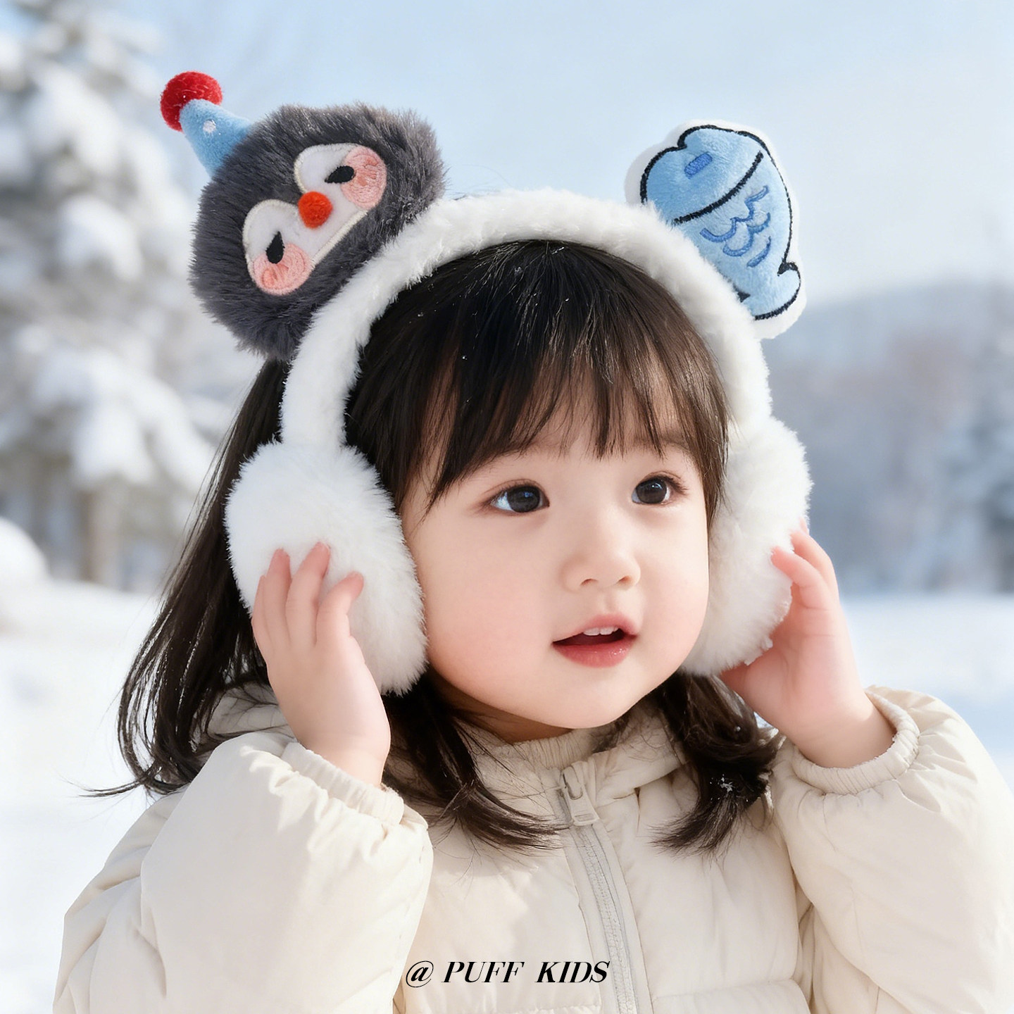 儿童耳罩秋冬季可爱卡通企鹅毛绒耳套保暖防冻耳罩男女宝宝耳暖,童装/婴儿装/亲子装,耳套/耳暖,淘宝优惠券,粉丝福利购,淘宝优惠卷