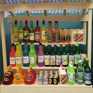 假啤酒瓶微缩模型仿真食玩迷你小东西饮料酒小瓶子diy饰品摆配件