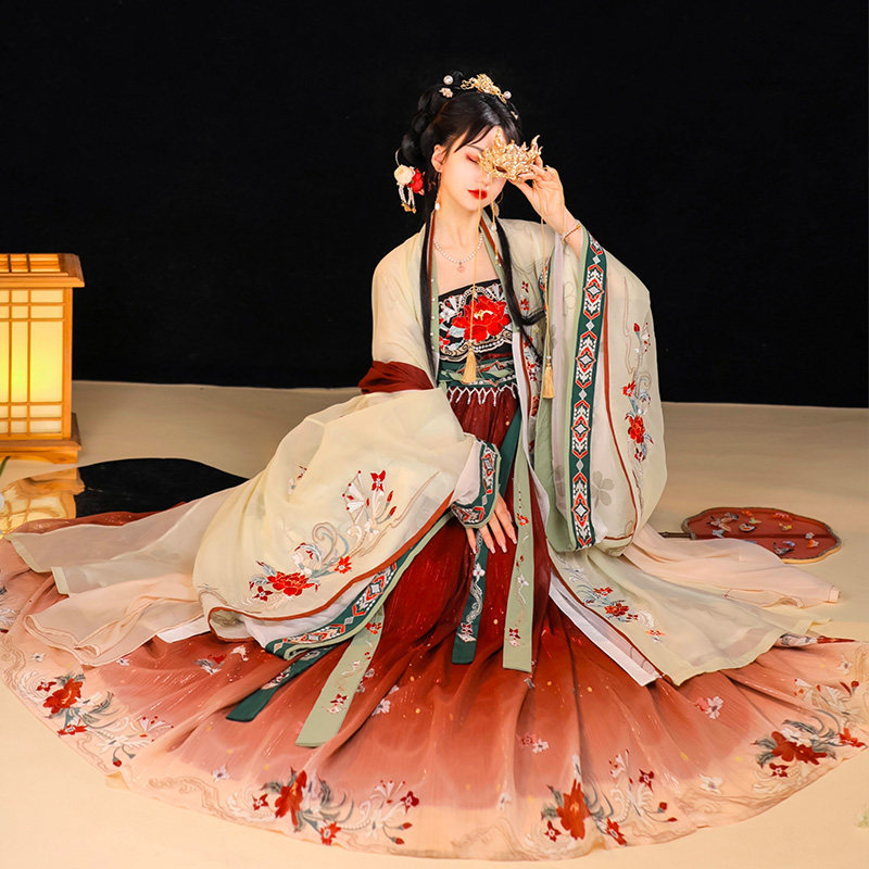 暮挽璃原创唐制汉服女诃子裙仙气飘逸古风夏款中国风古装全套春秋