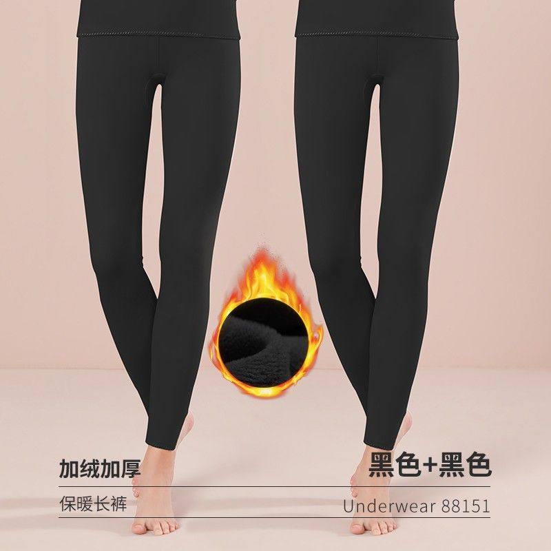 七匹狼加绒加厚保暖裤内穿防寒棉裤送妈妈女士秋冬季打底宽松秋裤