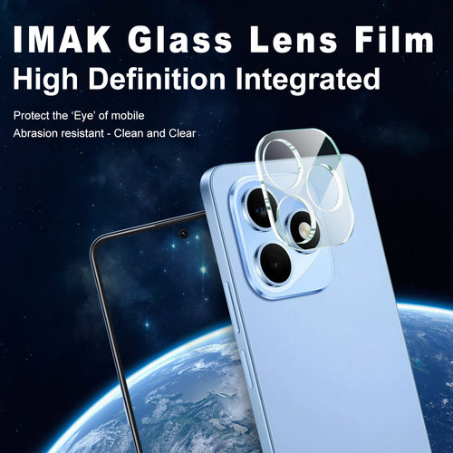 imak适用于荣耀 Honor X8d 4G镜头膜纯玻璃后摄像头贴手机防爆钢化玻璃保护圈高清耐磨手机镜头盖一体式