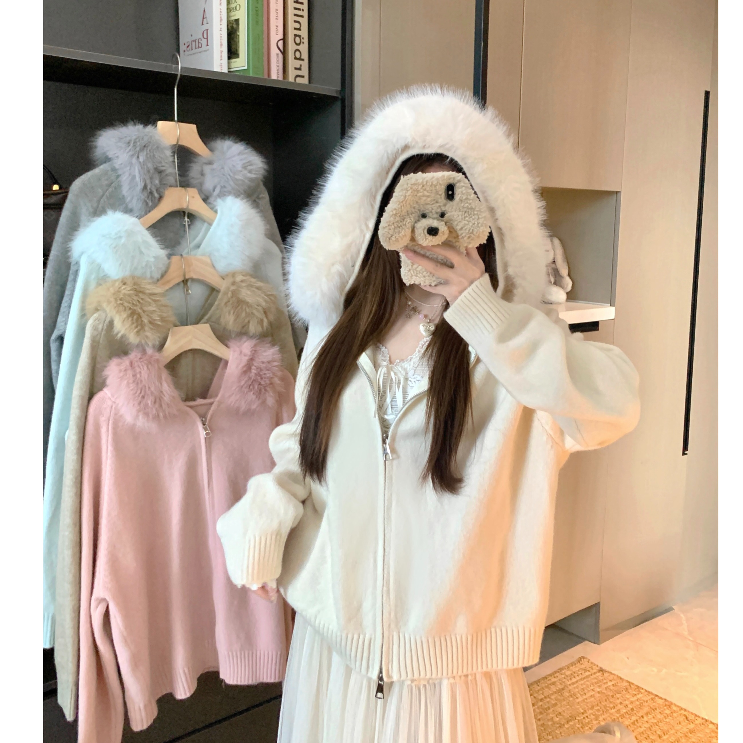 女秋冬胖mm洋气针织上衣显瘦