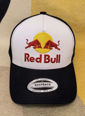 F1红牛环赛道鸭舌帽硬顶藏青色观赛骑行运动户外遮阳棒球帽子