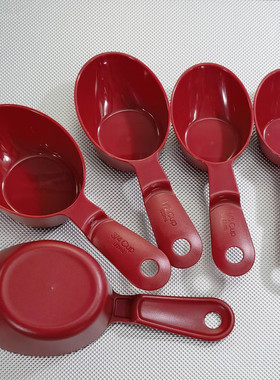 外贸塑料量杯5件套食品级椭圆带柄量勺CUP/ml计量器Measuring