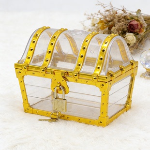 塑料透明小盒子储物收纳盒带锁小朋友首饰盒儿童百宝箱玩具杂物盒